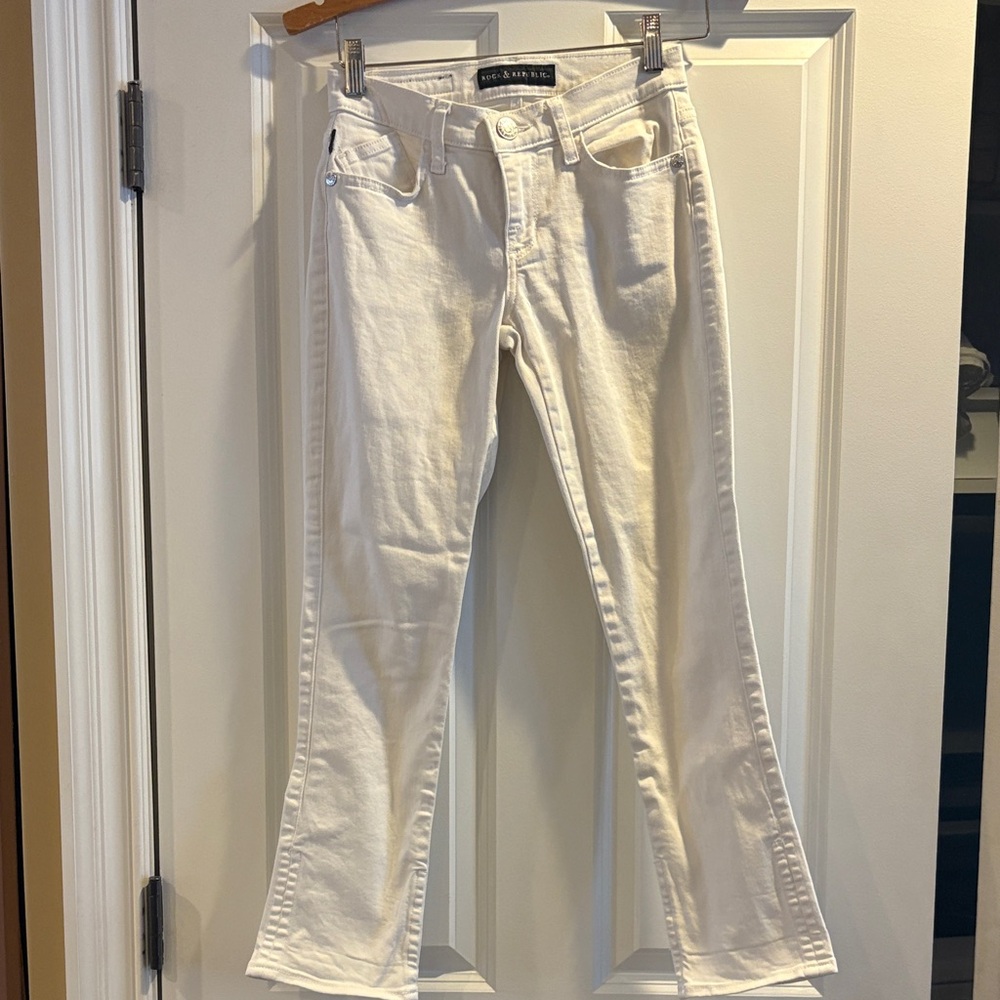 Rock & Republic Women's Capri White Jeans